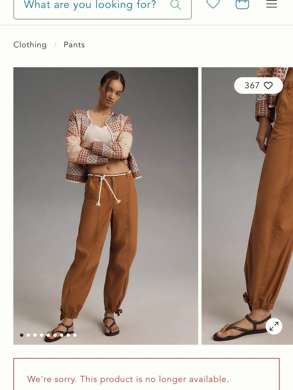 Pilcro Burnt Orange Utility Jogger Pants - Picture 7 of 8